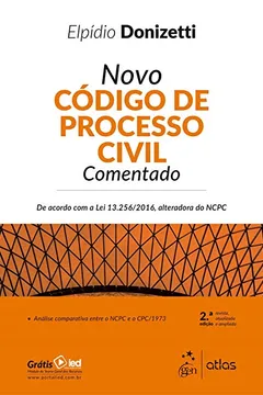 Livro Novo Código de Processo Civil Comentado - Resumo, Resenha, PDF, etc.