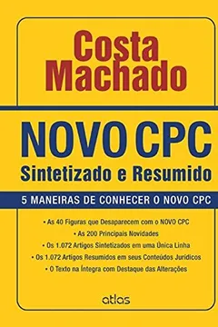 Livro Novo CPC Sintetizado e Resumido. 5 Maneiras de Conhecer o Novo CPC - Resumo, Resenha, PDF, etc.