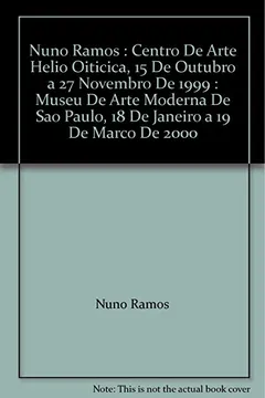 Livro Nuno Ramos - Resumo, Resenha, PDF, etc.