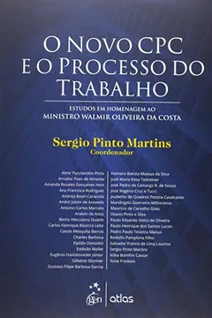 Livro O Novo CPC e o Processo do Trabalho - Resumo, Resenha, PDF, etc.