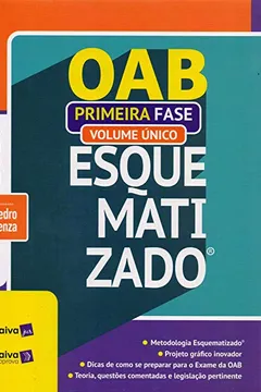 Livro Oab Esquematizado. 1ª Fase - Volume Único - Resumo, Resenha, PDF, etc.