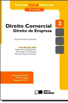 Capa do livro OAB Nacional. Direito Comercial. Direito De Empresa - Volume 3. 1ª Fase
