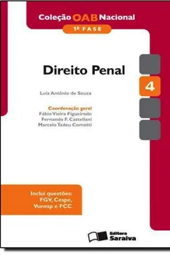 Livro Oab Nacional - V. 04 - Direito Penal - Primeira Fase - Resumo, Resenha, PDF, etc.