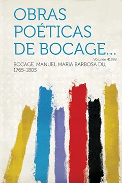 Capa do livro Obras Poeticas de Bocage... Volume 41398