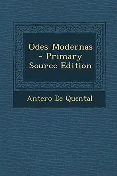 Livro Odes Modernas - Primary Source Edition - Resumo, Resenha, PDF, etc.