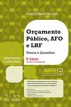 Livro Orçamento público, AFO e LRF: teoria e questões - Resumo, Resenha, PDF, etc.