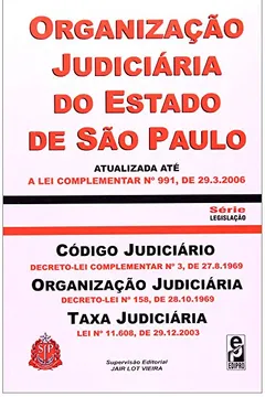 Capa do livro Organização Judiciária Do Estado De São Paulo
