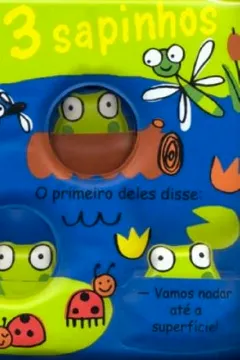 Capa do livro Os Três Sapinhos. Livro Para Banho