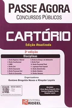 Livro Passe Agora em Concursos Públicos. Cartório - Resumo, Resenha, PDF, etc.