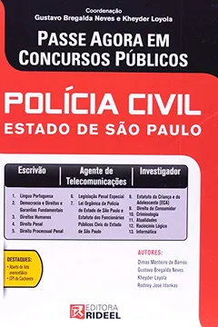 Livro Passe Agora em Concursos Públicos. Polícia Civil do Estado de São Paulo - Resumo, Resenha, PDF, etc.