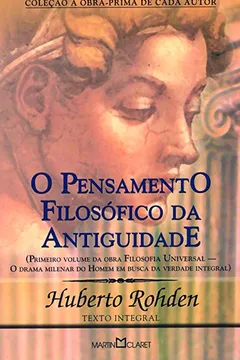 Livro Pensamento Filosófico da Antiguidade - Resumo, Resenha, PDF, etc.