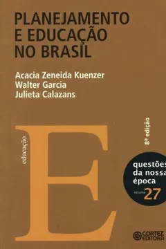 Capa do livro Planejamento e Educação no Brasil