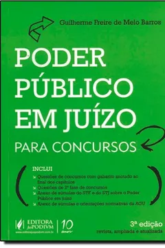 Capa do livro Poder Público Em Juízo Para Concursos - Revista, Ampliada E Atualizada