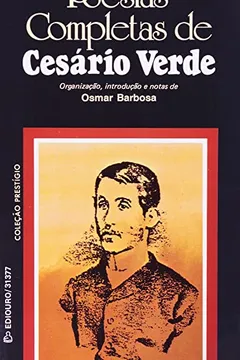Capa do livro Poesias Completas. Cesário Verde