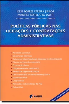 Livro Políticas Públicas Nas Licitações E Contratações Administrativas - Resumo, Resenha, PDF, etc.