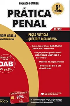 Livro Prática Penal. 2ª Fase da OAB - Resumo, Resenha, PDF, etc.