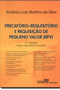 Livro Precatório-Requisitório E Requisição De Pequeno Valor RPV - Resumo, Resenha, PDF, etc.