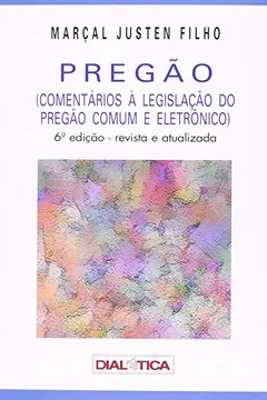 Livro Pregão. Comentários A Legislação Do Pregão Comum E Eletrônico - Resumo, Resenha, PDF, etc.