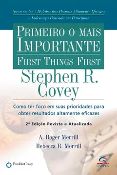 Livro Primeiro O Mais Importante - Resumo, Resenha, PDF, etc.