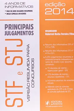 Livro Principais Julgamentos Do STF e STJ 2014. Versão Resumida Para Concursos - Resumo, Resenha, PDF, etc.