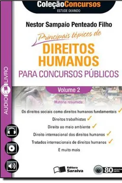 Capa do livro Principais Tópicos de Direitos Humanos Para Concursos Públicos - Volume 2. Audiolivro
