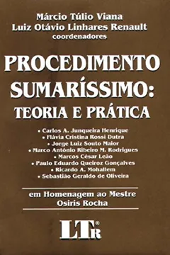 Capa do livro Procedimento Sumaríssimo. Teoria e Prática