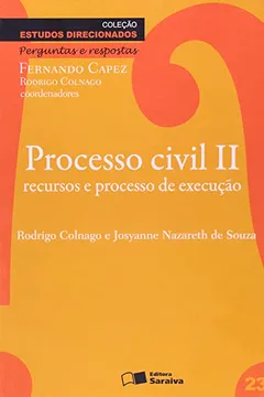 Livro Processo Civil II - Volume 23. Coleção Estudos Direcionados - Resumo, Resenha, PDF, etc.