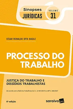 Livro Processo do Trabalho - Coleção Sinopses Jurídicas 31 - Resumo, Resenha, PDF, etc.