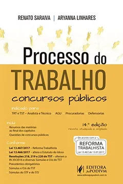 Livro Processo do trabalho: concursos públicos - Resumo, Resenha, PDF, etc.