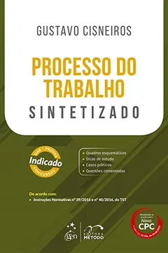 Livro Processo do Trabalho. Sintetizado - Resumo, Resenha, PDF, etc.