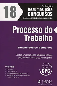 Livro Processo do Trabalho - Volume 18. Coleção Resumos Para Concursos - Resumo, Resenha, PDF, etc.