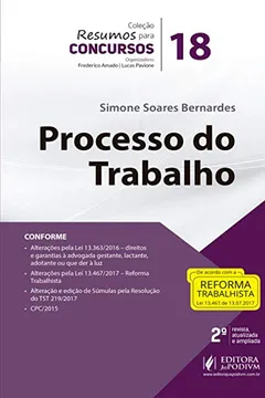 Livro Processo do trabalho (Volume 18) - Resumo, Resenha, PDF, etc.