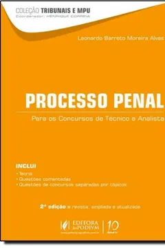 Livro Processo Penal. Para Técnico E Analista - Coleção Tribunais E MPU - Resumo, Resenha, PDF, etc.