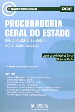 Livro Procuradoria Geral do Estado - Resumo, Resenha, PDF, etc.