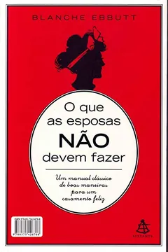 Livro Que As Esposas/Maridos Não Devem Fazer - Resumo, Resenha, PDF, etc.