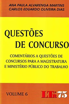 Livro Questões de Concurso - Volume 6 - Resumo, Resenha, PDF, etc.