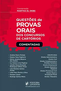 Livro Questões de provas orais dos concursos de cartórios: comentadas - Resumo, Resenha, PDF, etc.