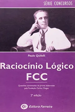 Capa do livro Raciocinio Logico.  Provas Comentadas Da FCC