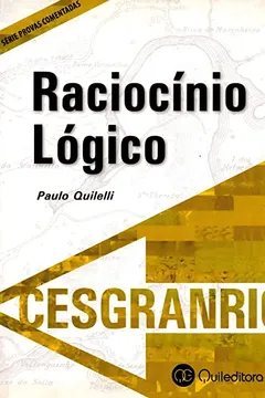Capa do livro Raciocínio Lógico.CESGRANRIO - Série Provas Comentadas