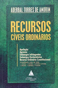 Livro Recursos Cíveis Ordinários - Resumo, Resenha, PDF, etc.