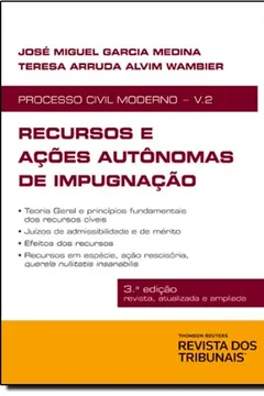 Livro Recursos e Ações Autônomas de Impugnação - Resumo, Resenha, PDF, etc.