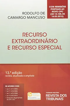 Livro Recursos Extraordinário e Recurso Especial - Resumo, Resenha, PDF, etc.