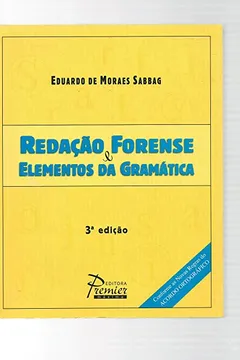 Livro Redação Forense e Elementos da Gramática - 3ª Ed. - Resumo, Resenha, PDF, etc.