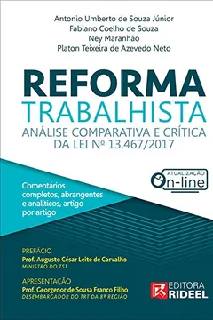 Livro Reforma Trabalhista - Resumo, Resenha, PDF, etc.