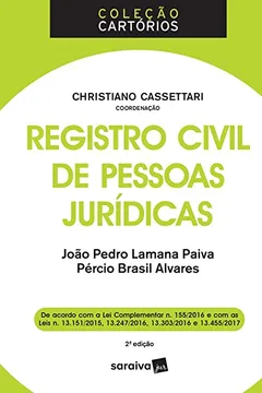 Livro Registro Civil de Pessoas Jurídicas - Coleção Cartórios - Resumo, Resenha, PDF, etc.