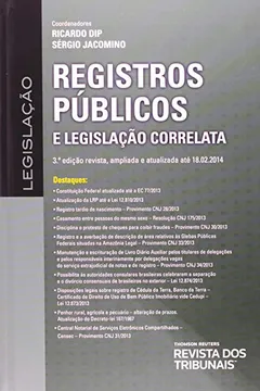 Livro Registros Públicos E Legislação Correlata - Resumo, Resenha, PDF, etc.
