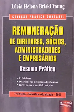 Livro Remuneração de Diretores, Sócios, Administradores e Empresários - Resumo, Resenha, PDF, etc.