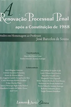 Livro Renovacao Processual Penal Apos Constituicao 1988 - Resumo, Resenha, PDF, etc.