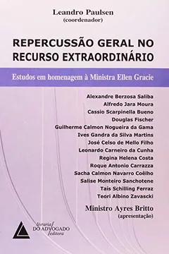 Livro Repercussão Geral no Recurso Extraordinário - Resumo, Resenha, PDF, etc.