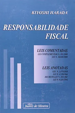 Livro Responsabilidade Fiscal - Resumo, Resenha, PDF, etc.
